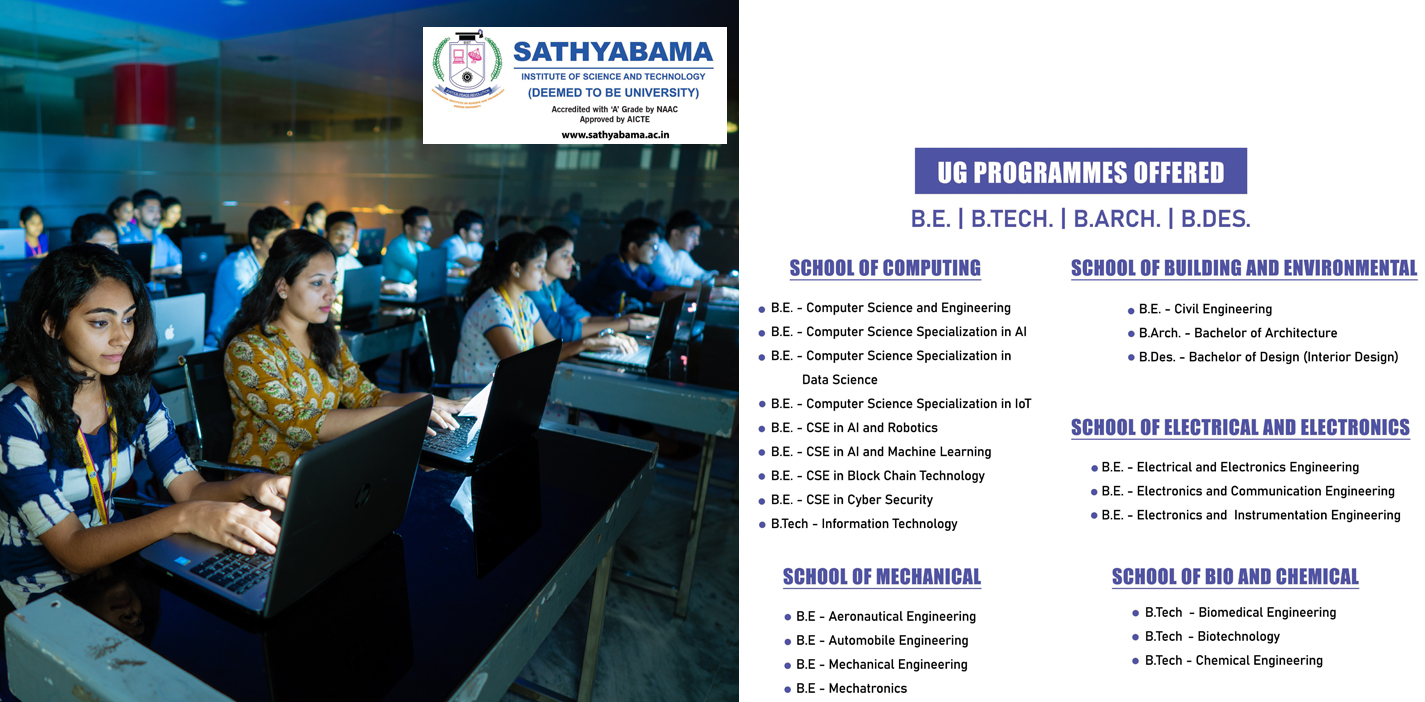 Online Registration 2022 Sathyabama Institute of Science and Technology (Deemed to be
